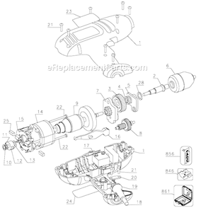 Part Location Diagram of 604098-01 DeWALT ID Label